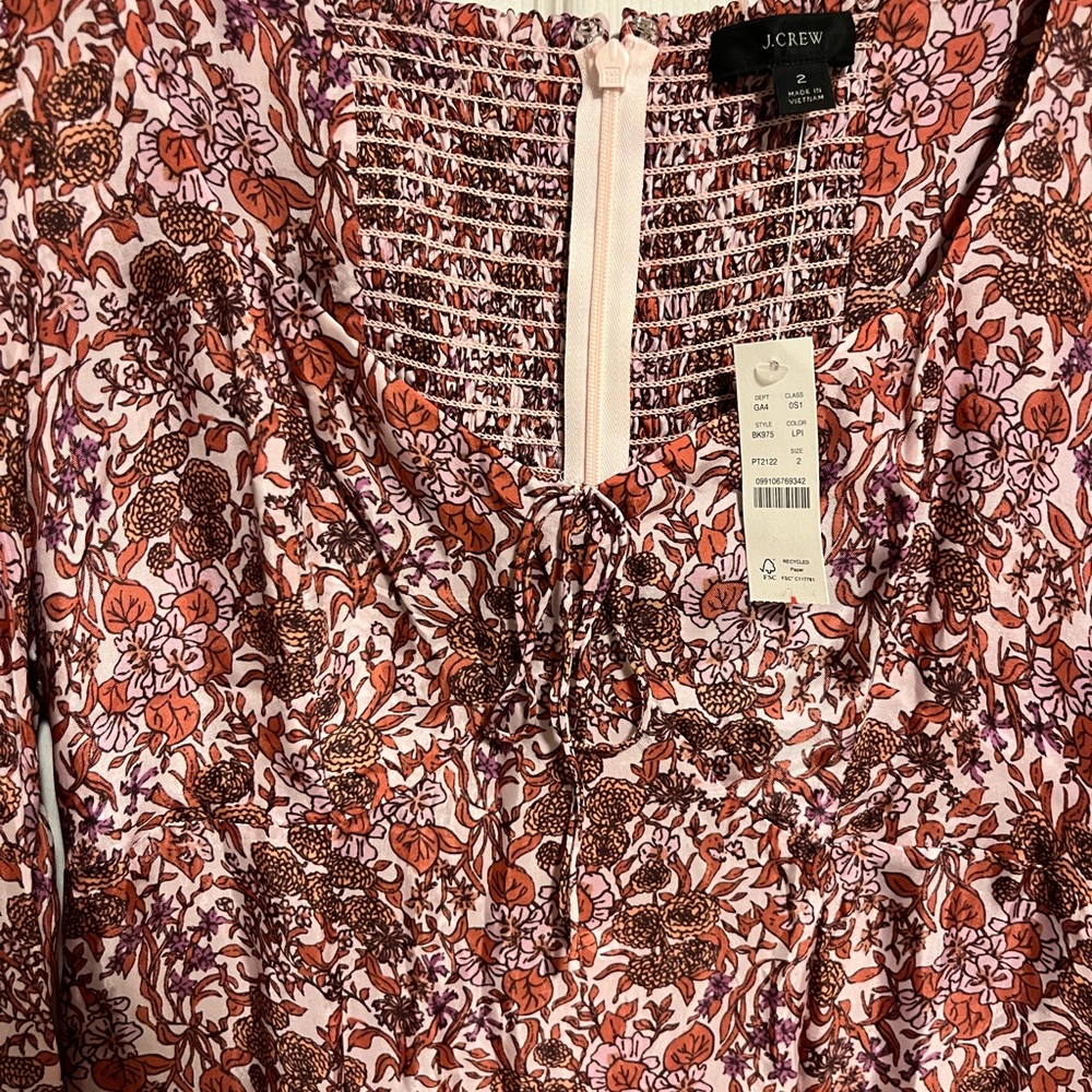 J. Crew Sweetheart long-sleeve midi dress in fête floral - Picture 4 of 4